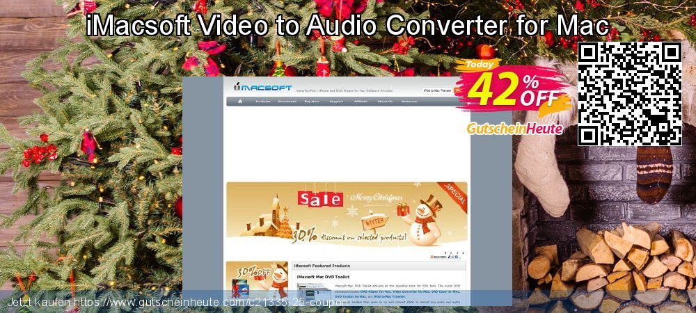 iMacsoft Video to Audio Converter for Mac umwerfende Förderung Bildschirmfoto