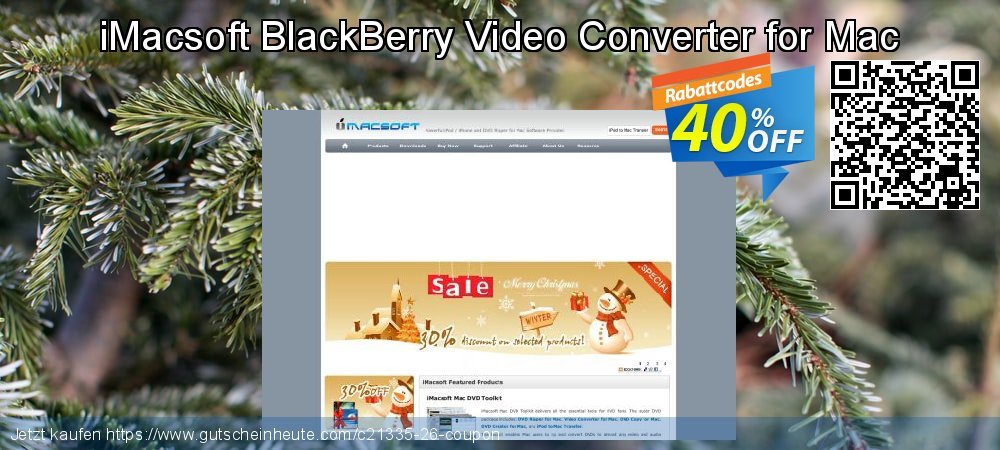 iMacsoft BlackBerry Video Converter for Mac umwerfenden Beförderung Bildschirmfoto