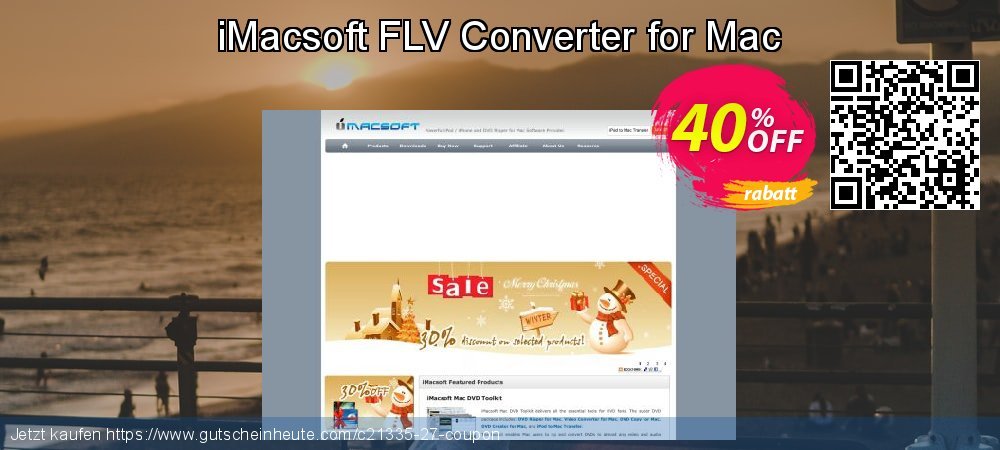 iMacsoft FLV Converter for Mac geniale Sale Aktionen Bildschirmfoto