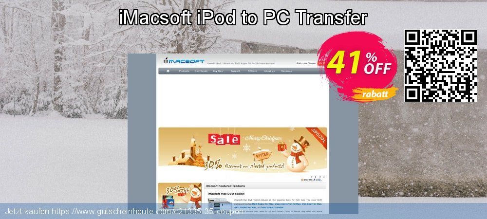 iMacsoft iPod to PC Transfer ausschließenden Ermäßigung Bildschirmfoto