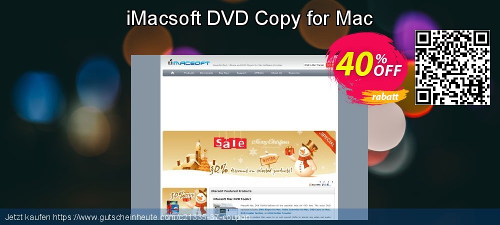 iMacsoft DVD Copy for Mac Sonderangebote Verkaufsförderung Bildschirmfoto