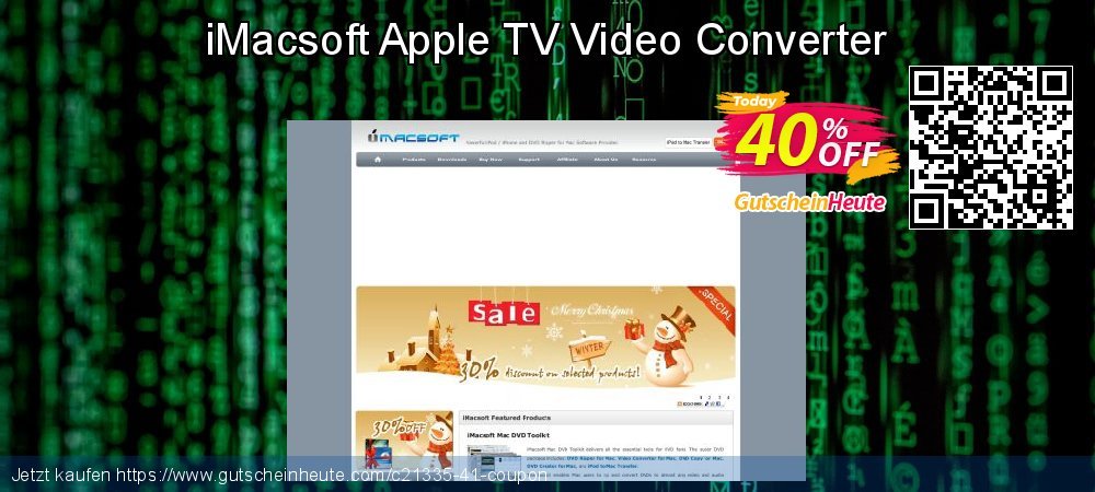 iMacsoft Apple TV Video Converter großartig Preisnachlass Bildschirmfoto