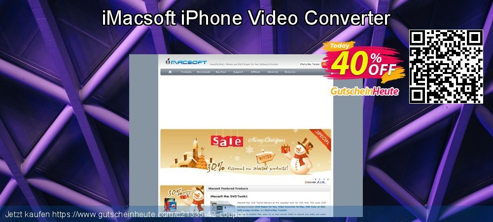 iMacsoft iPhone Video Converter atemberaubend Beförderung Bildschirmfoto