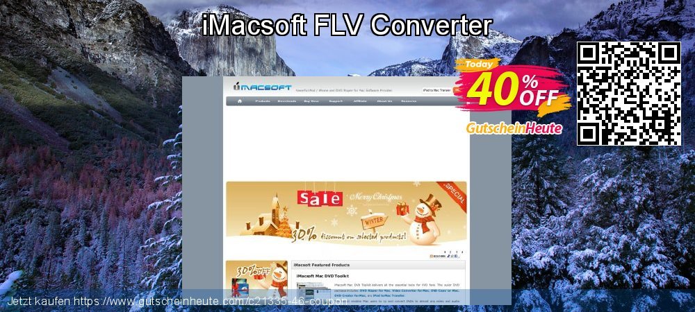 iMacsoft FLV Converter verblüffend Ermäßigungen Bildschirmfoto