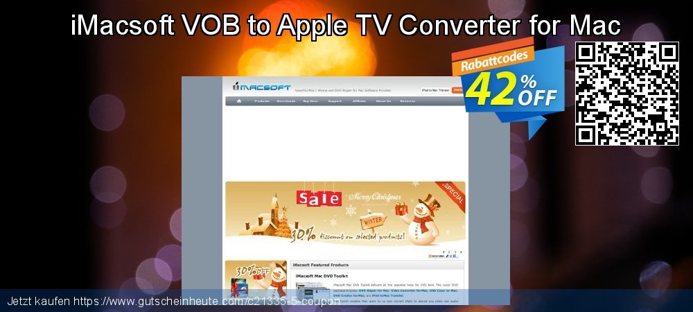 iMacsoft VOB to Apple TV Converter for Mac umwerfenden Außendienst-Promotions Bildschirmfoto