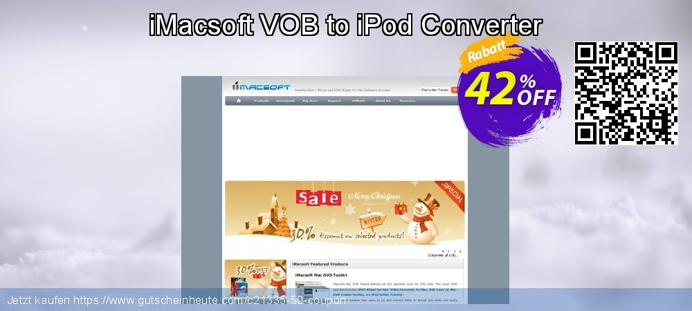 iMacsoft VOB to iPod Converter verwunderlich Nachlass Bildschirmfoto