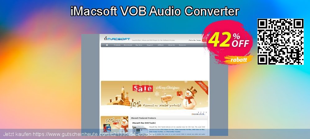 iMacsoft VOB Audio Converter faszinierende Verkaufsförderung Bildschirmfoto
