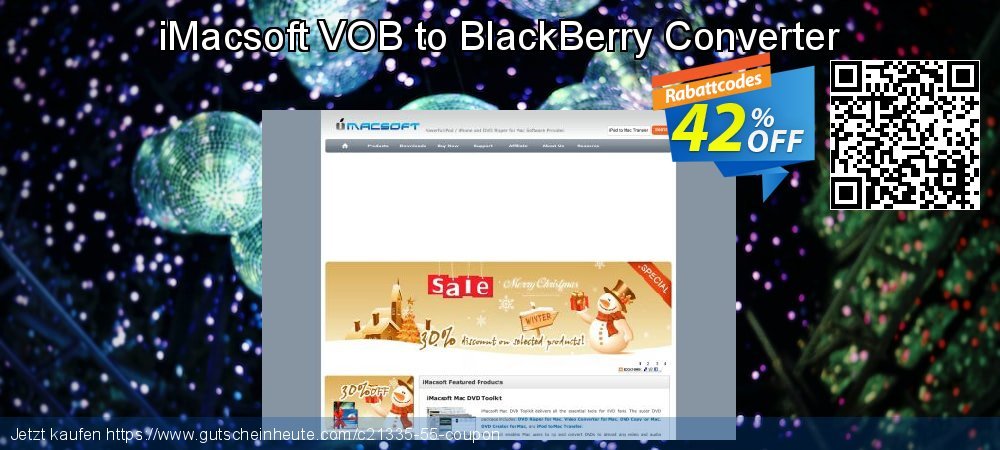 iMacsoft VOB to BlackBerry Converter aufregenden Ausverkauf Bildschirmfoto