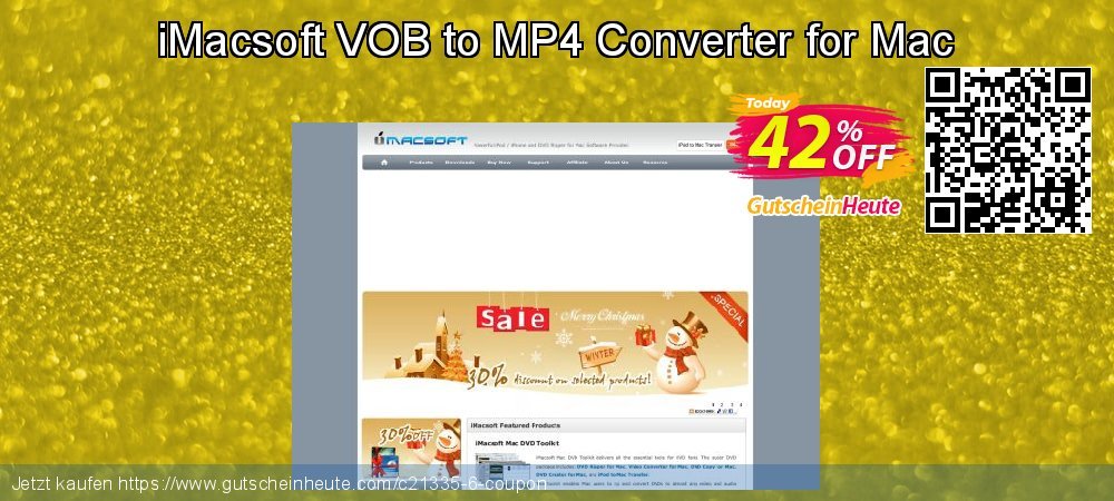 iMacsoft VOB to MP4 Converter for Mac geniale Preisreduzierung Bildschirmfoto