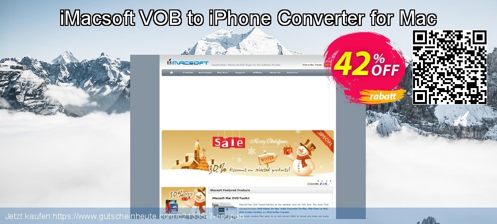 iMacsoft VOB to iPhone Converter for Mac aufregende Preisnachlass Bildschirmfoto