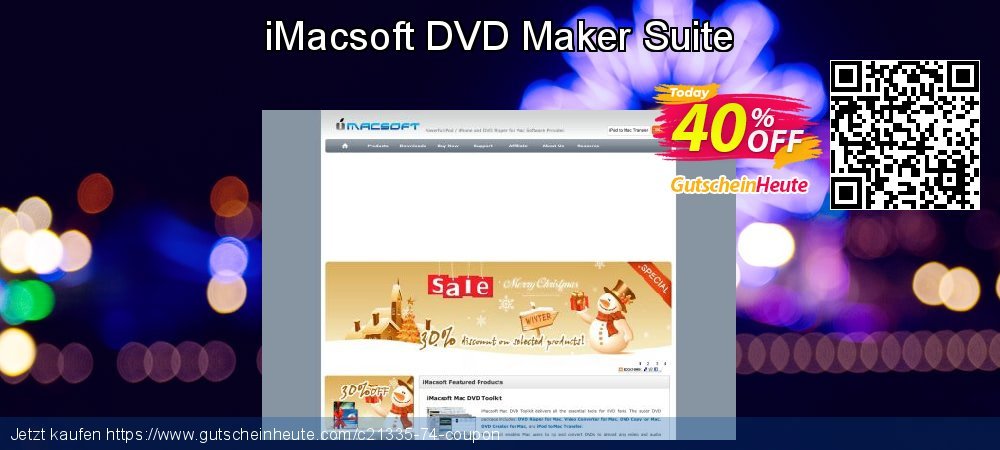 iMacsoft DVD Maker Suite atemberaubend Preisreduzierung Bildschirmfoto