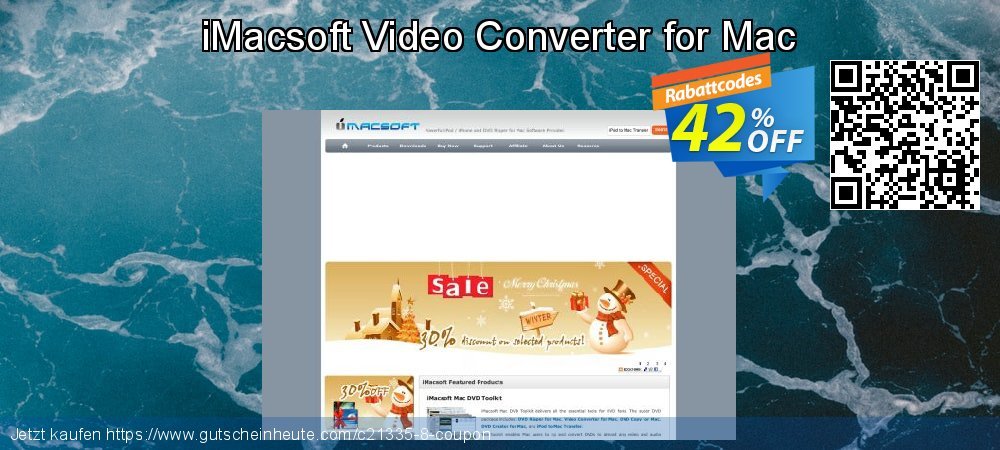 iMacsoft Video Converter for Mac genial Förderung Bildschirmfoto
