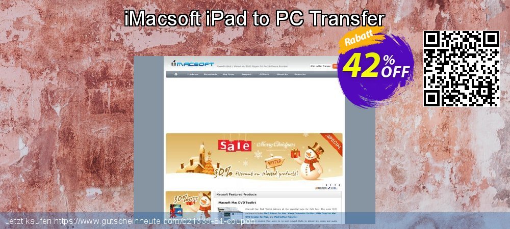 iMacsoft iPad to PC Transfer verwunderlich Preisnachlässe Bildschirmfoto