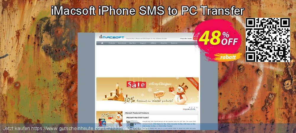 iMacsoft iPhone SMS to PC Transfer aufregende Außendienst-Promotions Bildschirmfoto