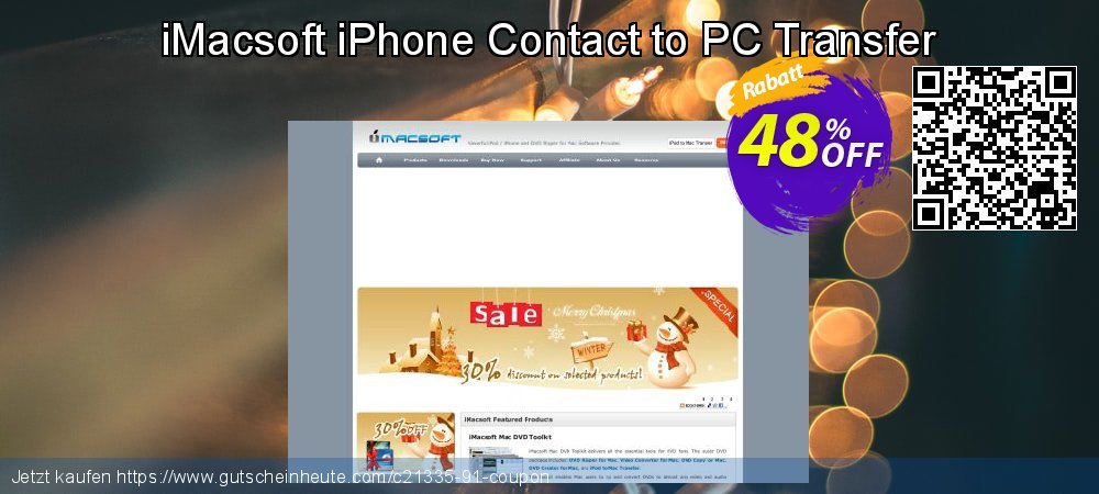iMacsoft iPhone Contact to PC Transfer genial Preisreduzierung Bildschirmfoto