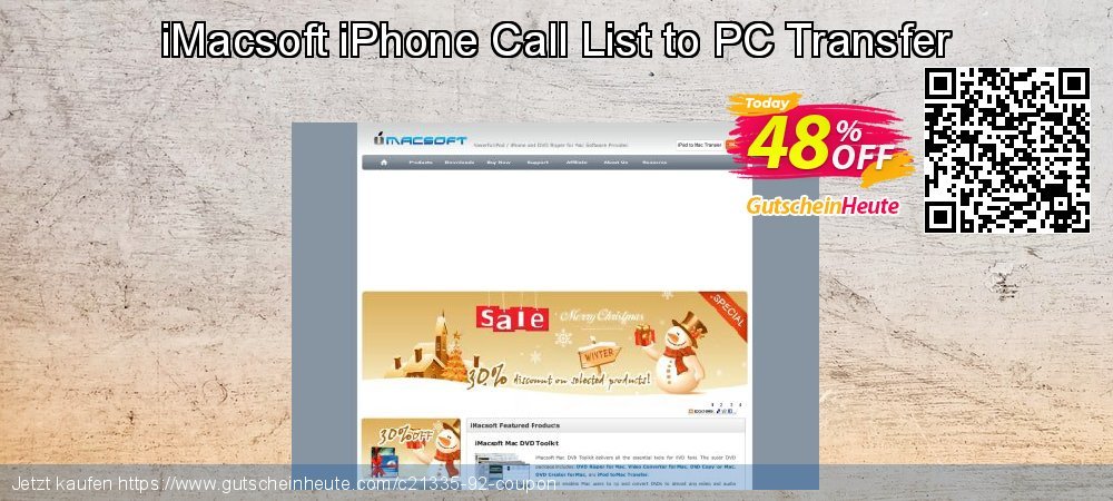 iMacsoft iPhone Call List to PC Transfer spitze Preisnachlass Bildschirmfoto