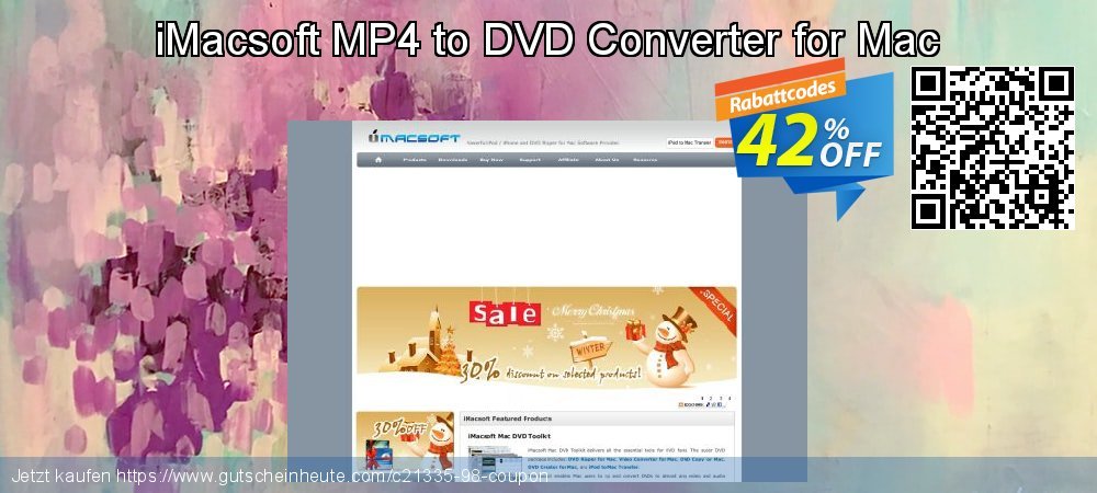 iMacsoft MP4 to DVD Converter for Mac besten Preisnachlässe Bildschirmfoto