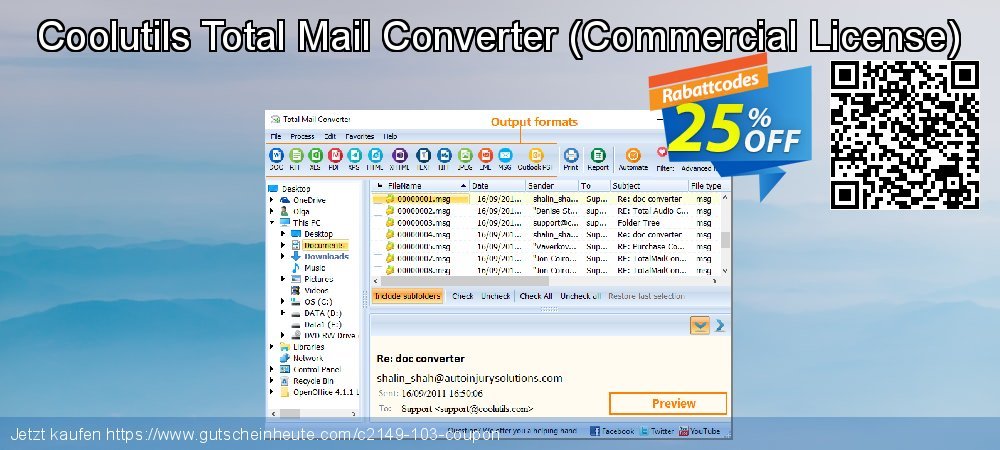 Coolutils Total Mail Converter - Commercial License  großartig Angebote Bildschirmfoto