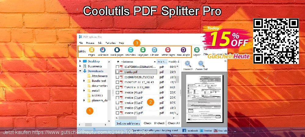 Coolutils PDF Splitter Pro wunderbar Promotionsangebot Bildschirmfoto