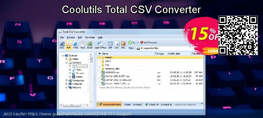 Coolutils Total CSV Converter formidable Außendienst-Promotions Bildschirmfoto