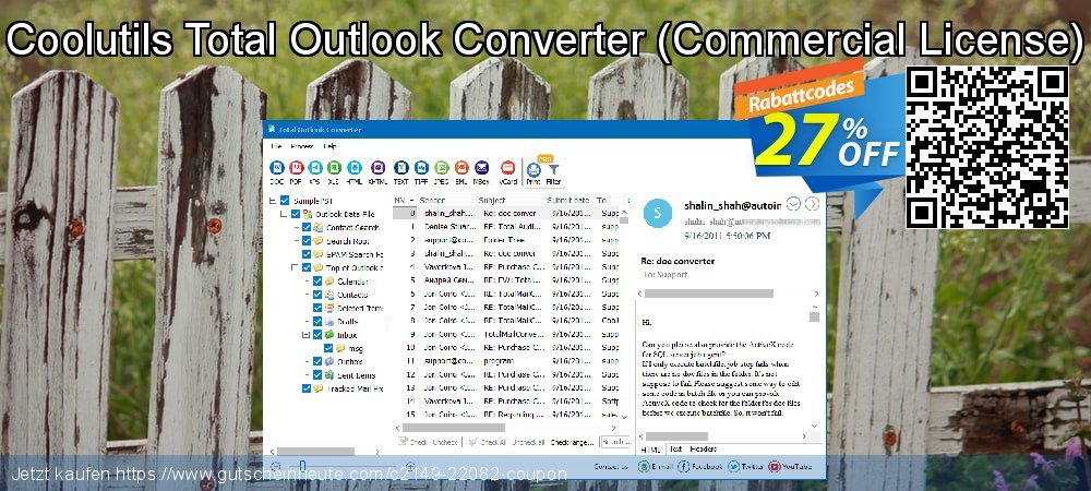 Coolutils Total Outlook Converter - Commercial License  umwerfende Preisnachlass Bildschirmfoto