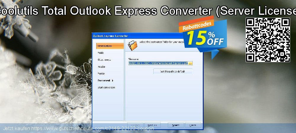 Coolutils Total Outlook Express Converter - Server License  ausschließlich Preisnachlässe Bildschirmfoto