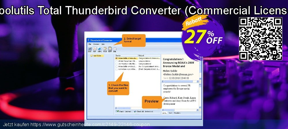 Coolutils Total Thunderbird Converter - Commercial License  geniale Verkaufsförderung Bildschirmfoto