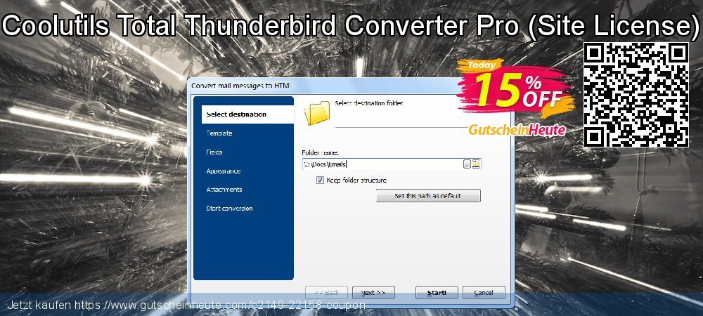 Coolutils Total Thunderbird Converter Pro - Site License  unglaublich Promotionsangebot Bildschirmfoto