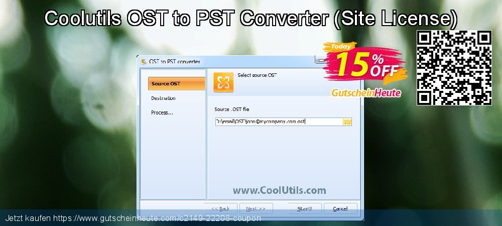 Coolutils OST to PST Converter - Site License  geniale Angebote Bildschirmfoto