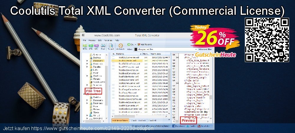 Coolutils Total XML Converter - Commercial License  formidable Disagio Bildschirmfoto