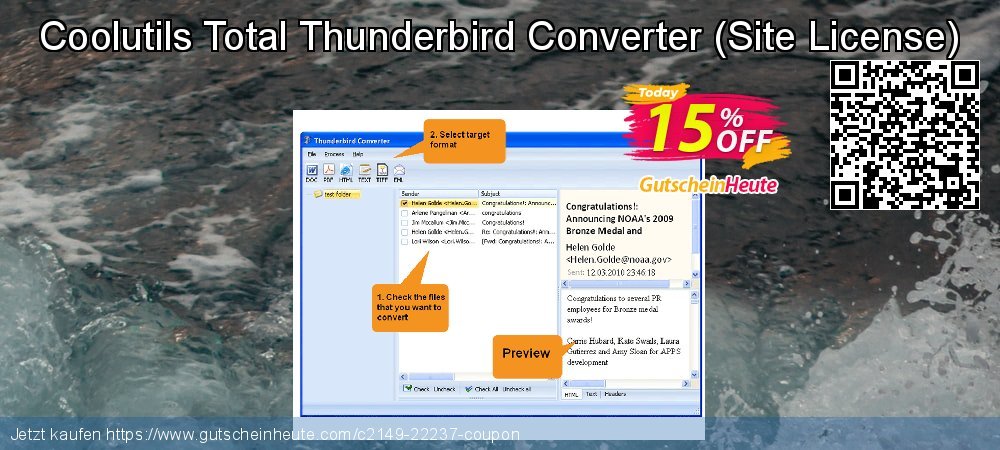 Coolutils Total Thunderbird Converter - Site License  umwerfende Beförderung Bildschirmfoto
