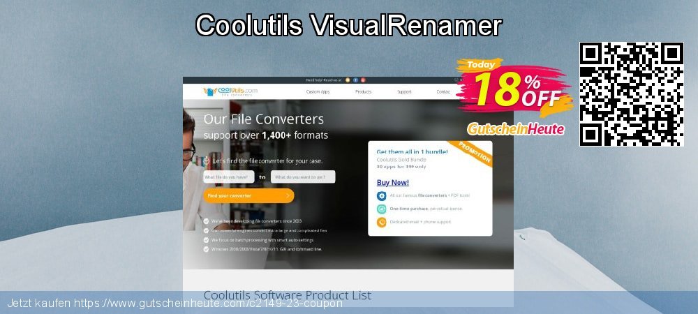 Coolutils VisualRenamer super Beförderung Bildschirmfoto