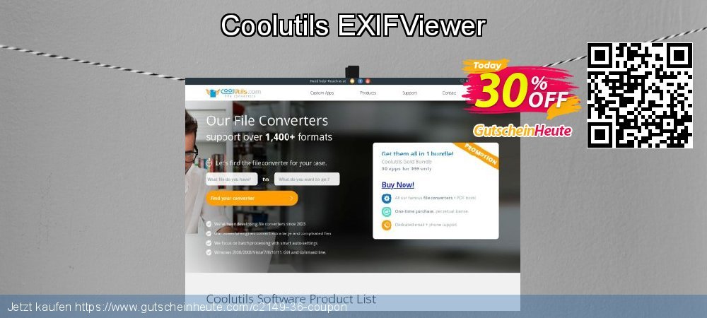 Coolutils EXIFViewer umwerfenden Außendienst-Promotions Bildschirmfoto
