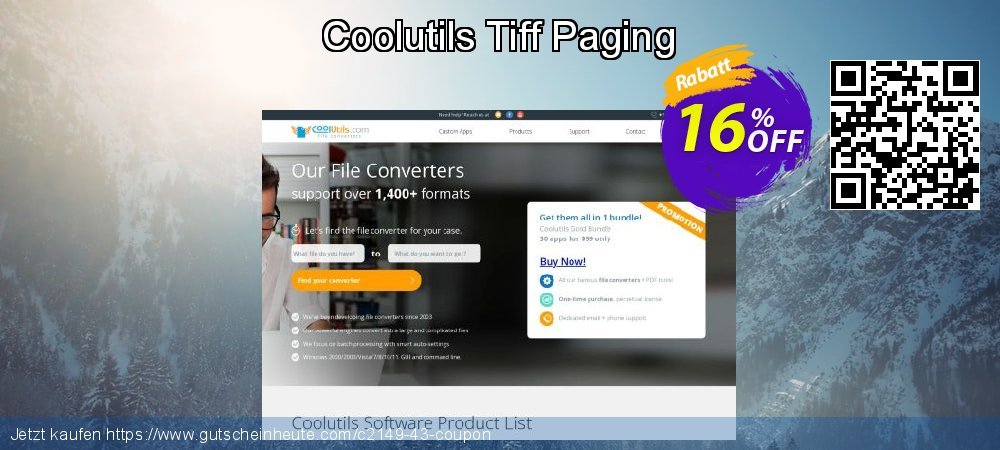 Coolutils Tiff Paging uneingeschränkt Ermäßigungen Bildschirmfoto