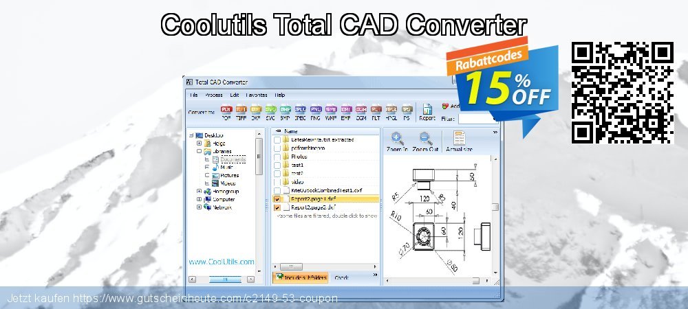 Coolutils Total CAD Converter atemberaubend Außendienst-Promotions Bildschirmfoto