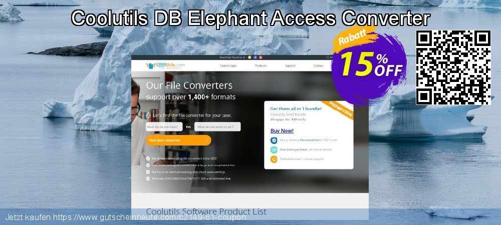 Coolutils DB Elephant Access Converter toll Preisnachlässe Bildschirmfoto