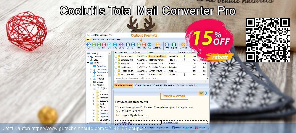 Coolutils Total Mail Converter Pro ausschließlich Sale Aktionen Bildschirmfoto