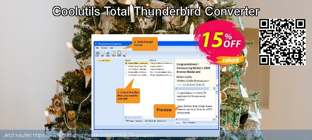 Coolutils Total Thunderbird Converter Sonderangebote Preisnachlässe Bildschirmfoto