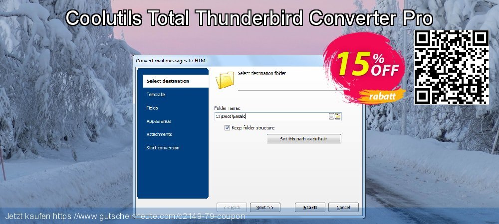 Coolutils Total Thunderbird Converter Pro erstaunlich Angebote Bildschirmfoto