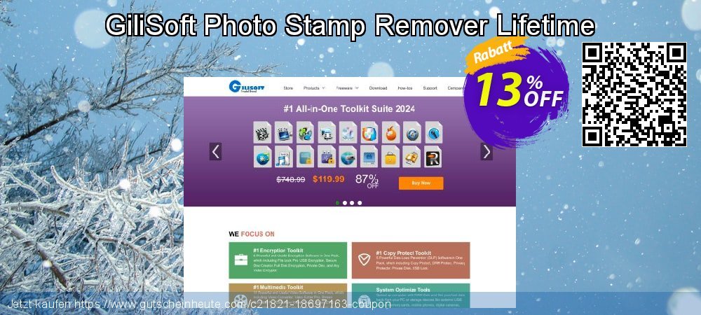 GiliSoft Photo Stamp Remover Lifetime großartig Förderung Bildschirmfoto