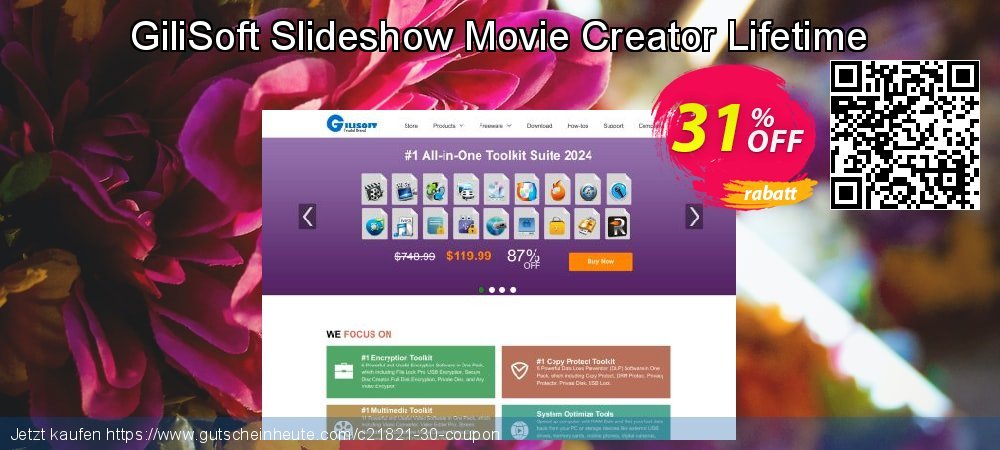 GiliSoft Slideshow Movie Creator Lifetime Exzellent Beförderung Bildschirmfoto