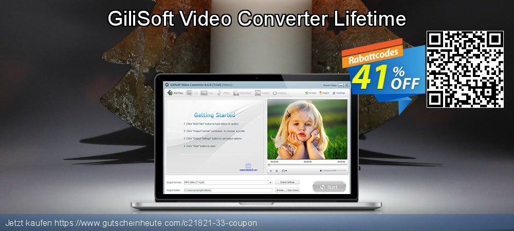 GiliSoft Video Converter Lifetime aufregenden Ermäßigungen Bildschirmfoto