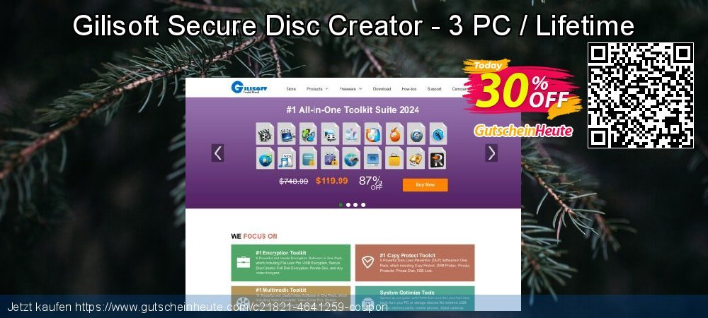 Gilisoft Secure Disc Creator - 3 PC / Lifetime verblüffend Disagio Bildschirmfoto