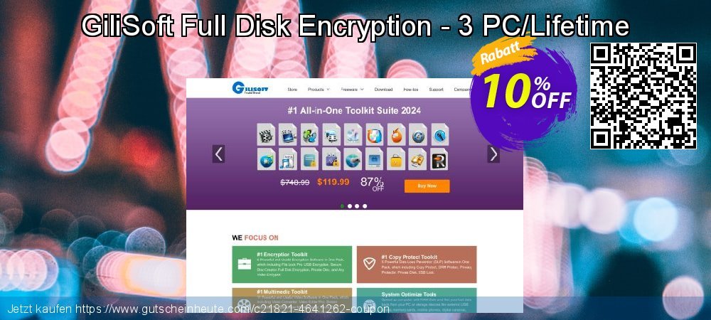GiliSoft Full Disk Encryption - 3 PC/Lifetime formidable Außendienst-Promotions Bildschirmfoto