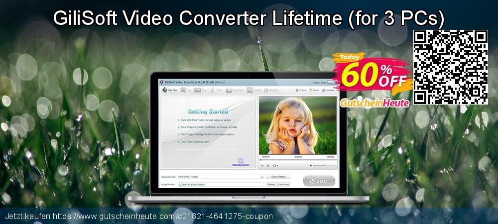 GiliSoft Video Converter Lifetime - for 3 PCs  klasse Ermäßigung Bildschirmfoto