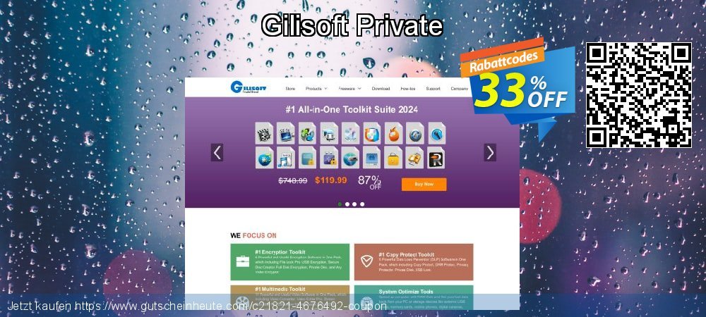 Gilisoft Private exklusiv Rabatt Bildschirmfoto