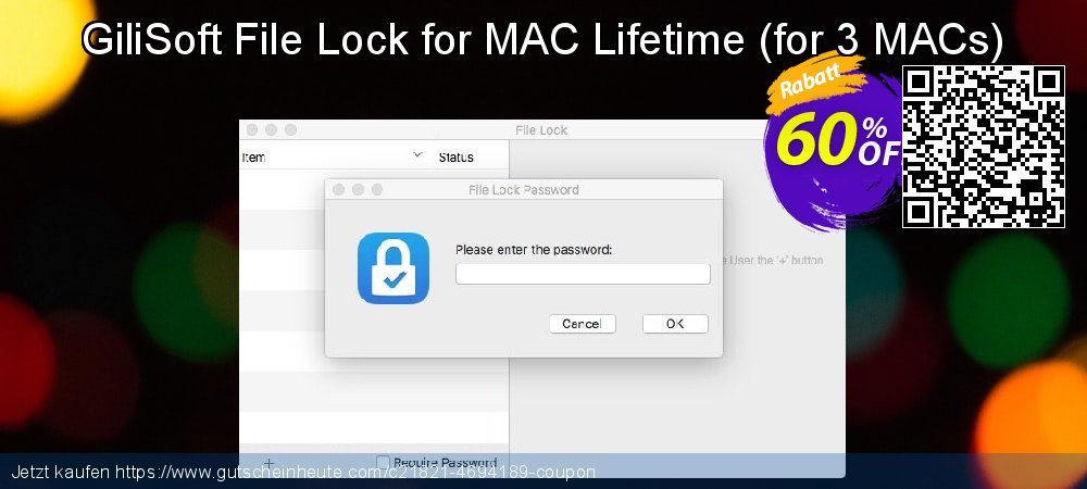 GiliSoft File Lock for MAC Lifetime - for 3 MACs  aufregende Rabatt Bildschirmfoto