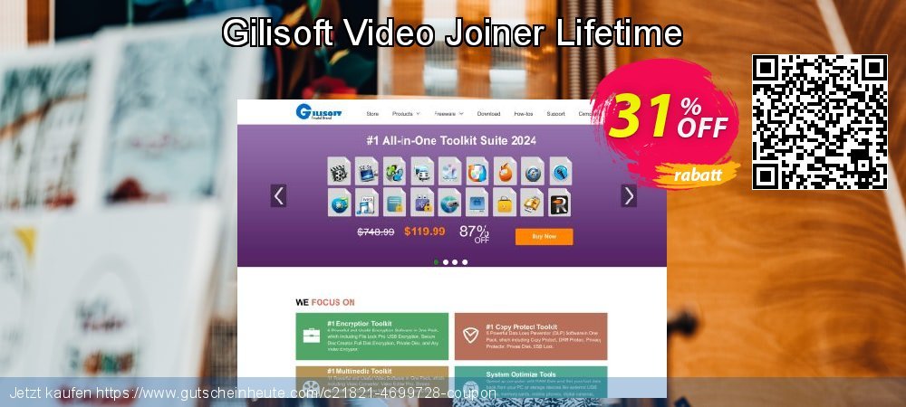 Gilisoft Video Joiner Lifetime formidable Förderung Bildschirmfoto