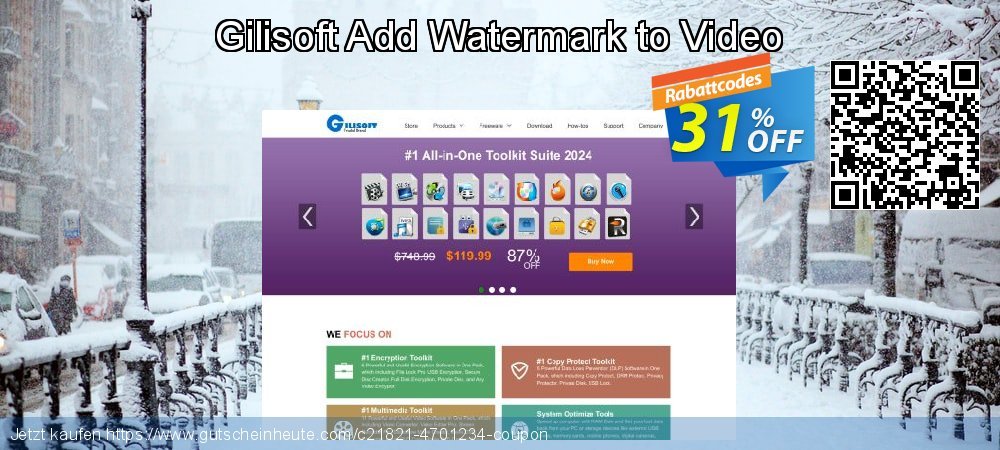 Gilisoft Add Watermark to Video besten Ermäßigung Bildschirmfoto