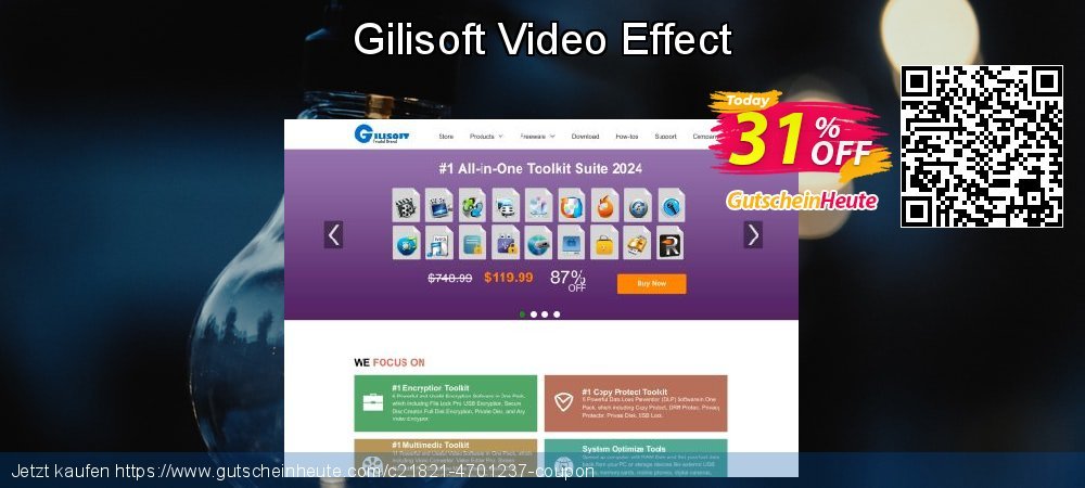 Gilisoft Video Effect unglaublich Ausverkauf Bildschirmfoto